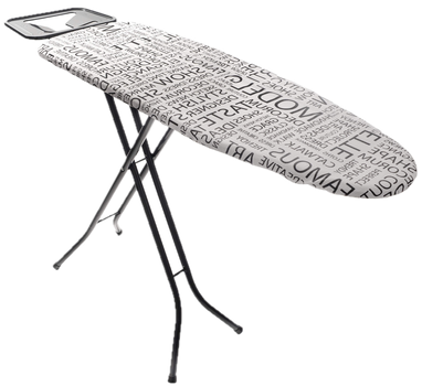 Deska do prasowania Kadax 37979 Tasjo składana z uchwytem na żelazko 110 x 30 cm Czarno-biała (5906638313022)