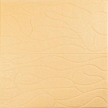 3D панель стінова самоклеюча Sticker Wall Beige 700*700*6mm D (3DPanda-1949)