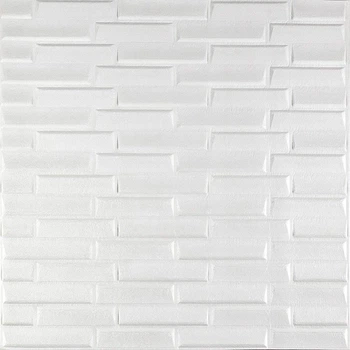 3D панель самоклеюча Sticker Wall SW-00000167 770х700х5 мм цегла біла