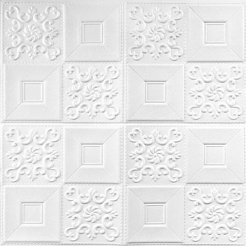 Самоклеюча декоративна настінно-стельова 3D панель Sticker Wall фігури 700х700х5мм 114 (3DPanda-0006)