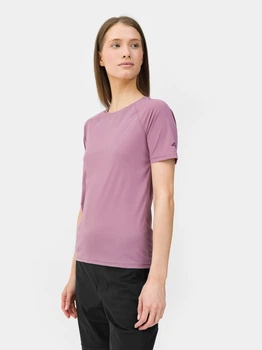 Спортивна футболка для фітнесу жіноча 4F Tshirt Fnk F181 4FSS23TFTSF181-52S XS Фіолетова (5904698175512)