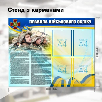 Іформаційний стенд "Правила ведення військового обліку"