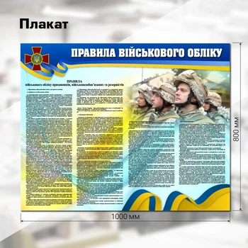 Інформаційний плакат "Правила ведення військового обліку"