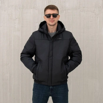 Чоловіча куртка демісезонна великого розміру UF-Fashion 35-2-скф 56 синій