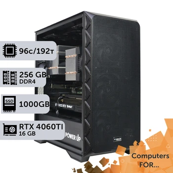 Комп'ютер Power Up #1 для 3Ds Max&Corona Renderer/AMD EPYC 7642 x2/256 GB/SSD 1TB/GeForce RTX 4060Ti 16GB конфігурація для створення інтер'єрів 3D-моделювання та рендерингу