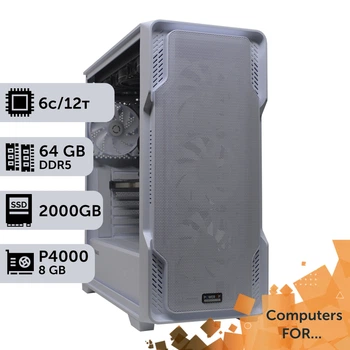 Компьютер Power Up #4 для Photoshop/Ryzen 5 7500F/64 GB/SSD 2TB/NVIDIA Quadro P4000 8GB оптимизирован для редактирования фотографий и 2D-графики