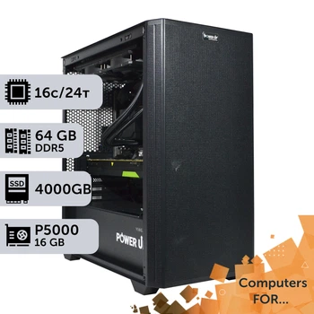 Компьютер Power Up #6 для Illustrator/Core i7 13700K/64 GB/SSD 4TB/NVIDIA Quadro P5000 16GB оптимизирован для редактирования фотографий и 2D-графики