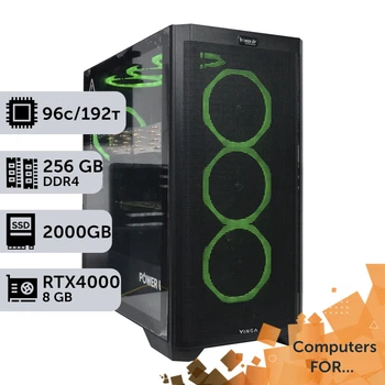 Компьютер Power Up #3 для ANSYS/AMD EPYC 7642 x2/256 GB/SSD 2TB/NVIDIA Quadro RTX4000 8GBдля машиностроения и сложных вычислений в области машиностроения сложного моделирования и вычислительного анализа