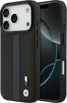 Etui plecki BMW M Perforated Stripe Logo MagSafe do Apple iPhone 17 Pro Blue (3666339481506)