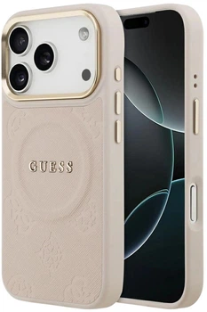 Панель Guess Peony Hot Stamp MagSafe для Apple iPhone 17 Pro Max Pink (3666339519865)