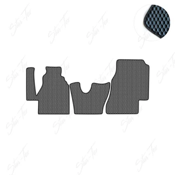 Комплект ковриков Star-Tex на 1-й ряд на Volkswagen LT (1996 - 2006) EVA/Сота большая Серый + Черный