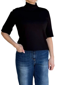 Кофта с коротким рукавом lips Tricot 50 черный B500