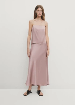 Атласний топ Massimo Dutti 5142945902c54 S рожевий (100004823)