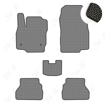 Комплект ковриков в салон Star-Tex на Ford B-Max (2012 - 2017) EVA/Капля Серый + Черный