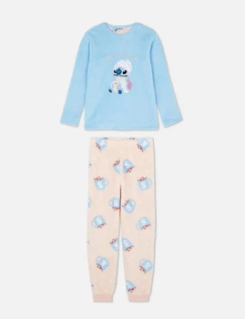 Піжама (кофта і шатни) плюшева блакитно-рожева Stitch Disney at Primark 158см (400012368)