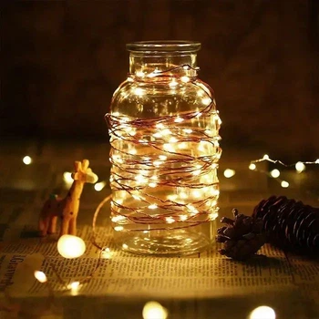 Светодиодная гирлянда Роса USB 100 LED, 10м с контроллером, для внешнего и внутреннего использования, тепло-белое свечение