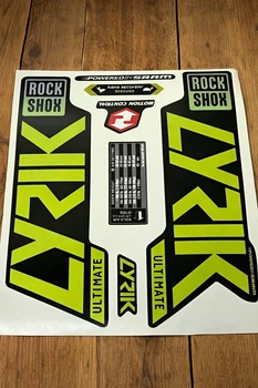 Наклейки ROCK SHOX LYRIK на вилку велосипеда. Ламіновані . Колір Салатовий