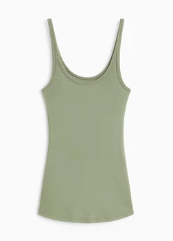 Майка в рубчик Massimo Dutti 6834778526c40 M хаки (100004729)