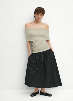 Топ из хлопка Massimo Dutti 6806526506c54 S зеленый (100005431)