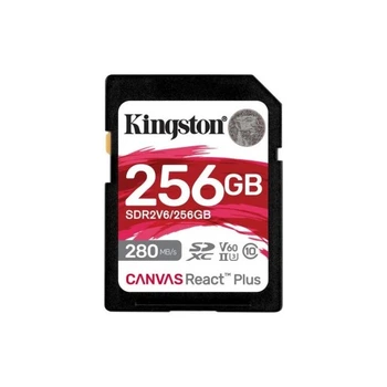 Карта памяти Kingston 256GB SDXC class 10 UHS-II U3 Canvas React Plus (SDR2V6/256GB) Kingston SDR2V6/256GB 913547
