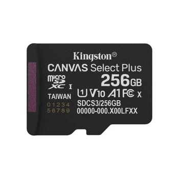 Карта памяти Kingston 256GB microSDXC class 10 UHS-I U3 V30 A1 Canvas Select Plus (SDCS3/256GBSP) Kingston SDCS3/256GBSP 913836