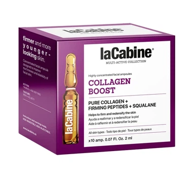 Высококонцентрированные ампулы с коллагеном для упругости кожи лица COLLAGEN BOOST LaCabine 10х2 мл