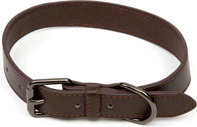 Obroża dla psów Paw Love skórzana S 35 x 1.5 cm Ciemno-brązowa (5714156139075)