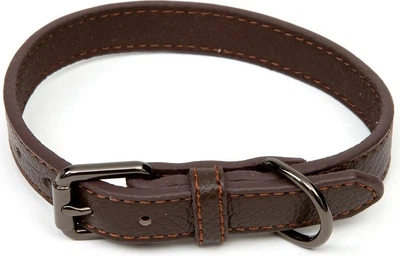 Obroża dla psów Paw Love skórzana M 45 x 2 cm Ciemno-brązowa (5714156139082)