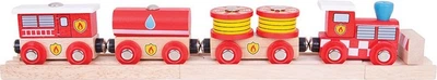 Pociąg strażacki Bigjigs drewniany 2999493 (691621094747)
