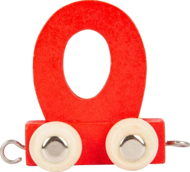 Zestaw wagoników Small Foot drewniany z literą O Czerwony 12 szt 5420142 (4020972992260)