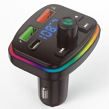 Автомобильный FM трансмиттер, 2хUSB, Type-C, PERVOI CTC-731