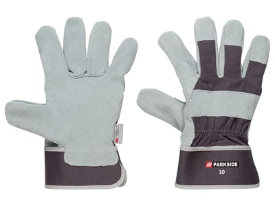 Перчатки рабочие утепленные кожаные для мужчины Parkside 3M™ Thinsulate™ 362990 10,XL Серый