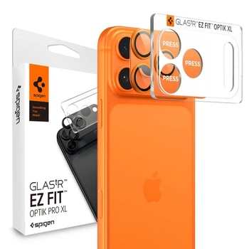 Szkło hartowane Spigen Optik Pro XL do Apple iPhone 17 Pro Orange (8800283317770)