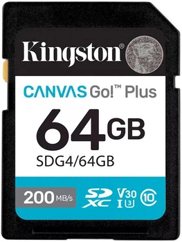 Карта пам'яті Kingston Canvas Go! Plus SDXC 64GB UHS-I U3 V30 (SDG4/64GB)