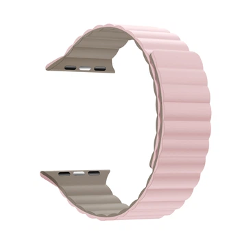 Силіконовий ремінець для Apple Watch 42 (Series 11-10)/41/40/38, MagLink, рожевий, ремінець для смарт-годиника із системою фіксації MagLink, стійкий до вологи та поту, на епл вотч, ArmorStandart (ARM86927)