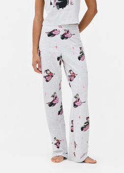 Женские хлопковые пижамные штаны Primark Hocus Pocus Boyfriend Pajama XXS Низ пижамы для дома и сна Серый (8921)