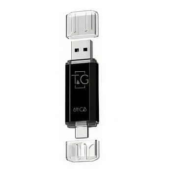 Флешка T&G 009 64GB USB3.0+Type-C чорна