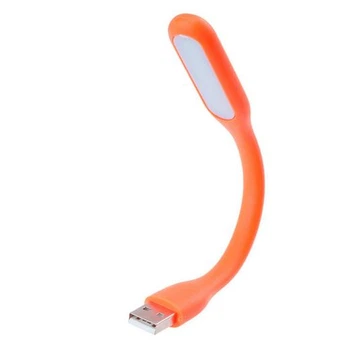 Гибкая USB led лампочка-фонарик Tani для повербанка и ноутбука Оранжевый (21523496)