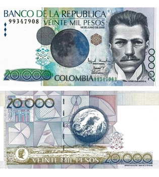 Банкнота 20000 песо Колумбія 2003 рік UNC