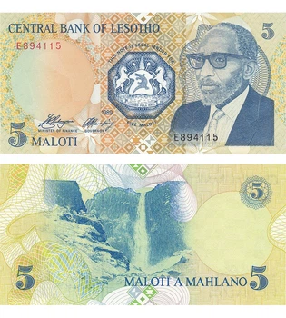 Банкнота 5 малоті Лесото 1989 рік UNC