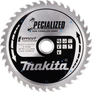 Tarcza tnąca Makita Efficut T.C.T 20 x 165 mm 40Z do desek kompozytowych (E-12158)