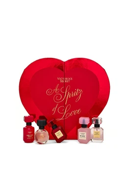 Подарунковий набір Victoria's Secret 5-Piece Fragrance Discovery Gift Set including Tease Sugar Fleur and Heart-Shaped Box (25166596)
