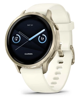 Смарт-годинник Garmin Venu 4 41 mm Lunar Gold with Bone Silicone Band (010-03013-00/40)