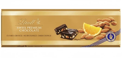 Шоколад Lindt Swiss Premium Dark Almond Orange 300г