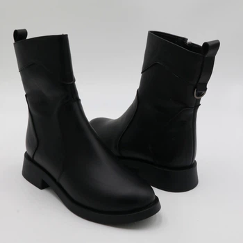 Ботинки женские кожаные зимние чёрные на замку ,41 размер Foot step (435)