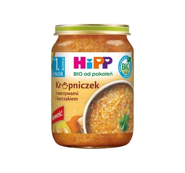 Дитяче пюре HiPP BIO Junior Крупник з овочами та куркою, від 1 року, 250 г