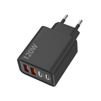 Зарядное устройство ILEPO 120W Быстрая зарядка для телефона / планшета 2 USB + 2 Type-C Black (19024)