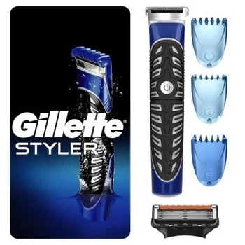 Бритва-стайлер чоловічий тример Gillette Fusion5 ProGlide Styler з 1 змінним картриджем ProGlide Power + 3 насадки для моделювання бороди і вусів
