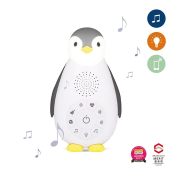 Ночник и музыкальный бокс Zazu Zoe Пингвиненок Серый (ZA-ZOE-01)