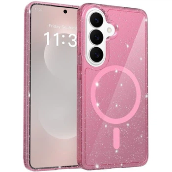 Защитный чехол Reframe Sparkle MagSafe для Samsung Galaxy S26 - Transparent Pink